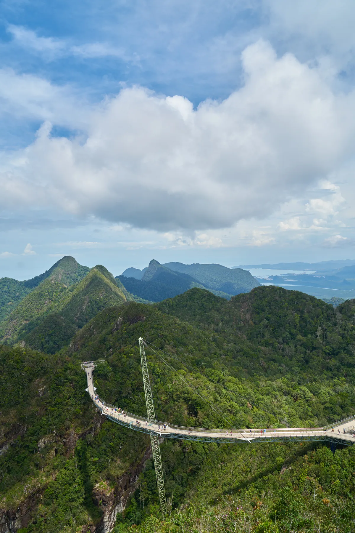 Mountain road winding through peaks