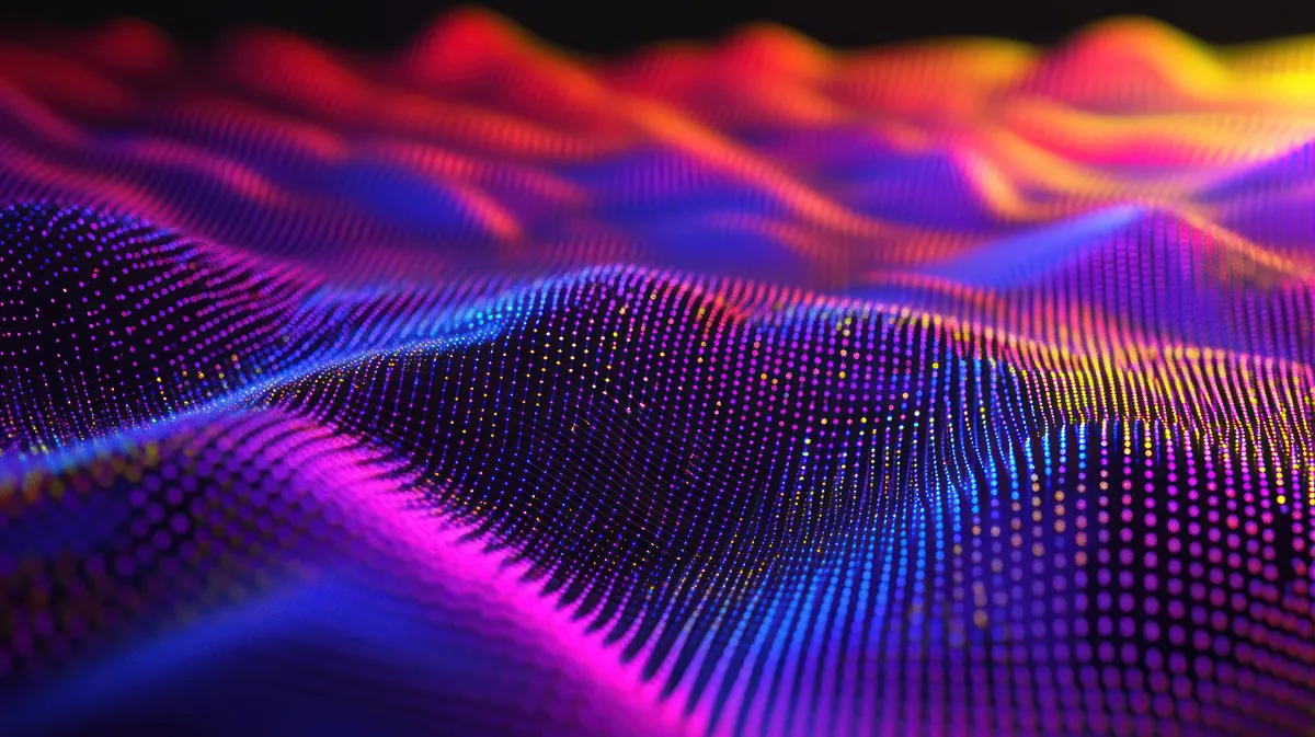 Abstract colorful data wave