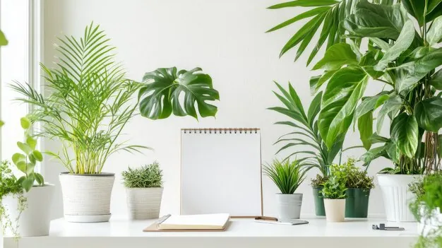 Minimalist workspace — visual break