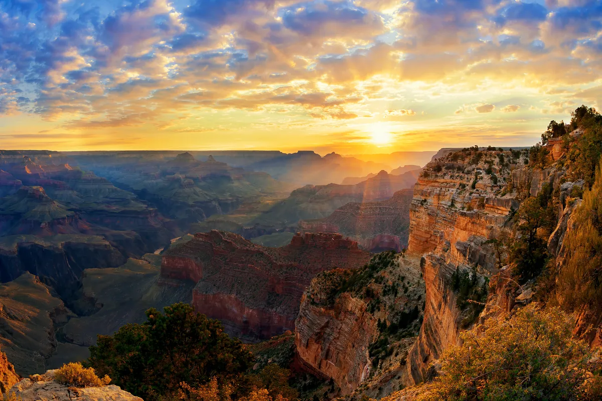 Grand Canyon sunrise panoramic